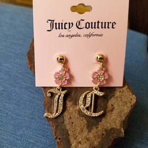 Juicy Couture Logo Push-Back Drop Earrings - NWT